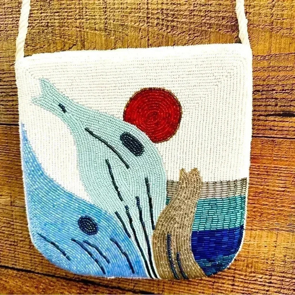 NWOT Patrick Sweeney The Last Tulip Company Vintage Sequin Purse - Picture 2 of 8